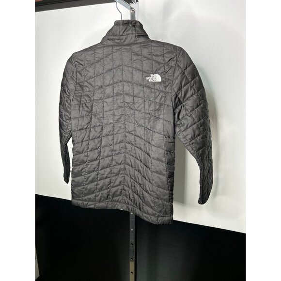 The North Face Boys Puffer Jacket Size M Black Quilt Zip Pockets Insulated Warm - Picture 6 of 6